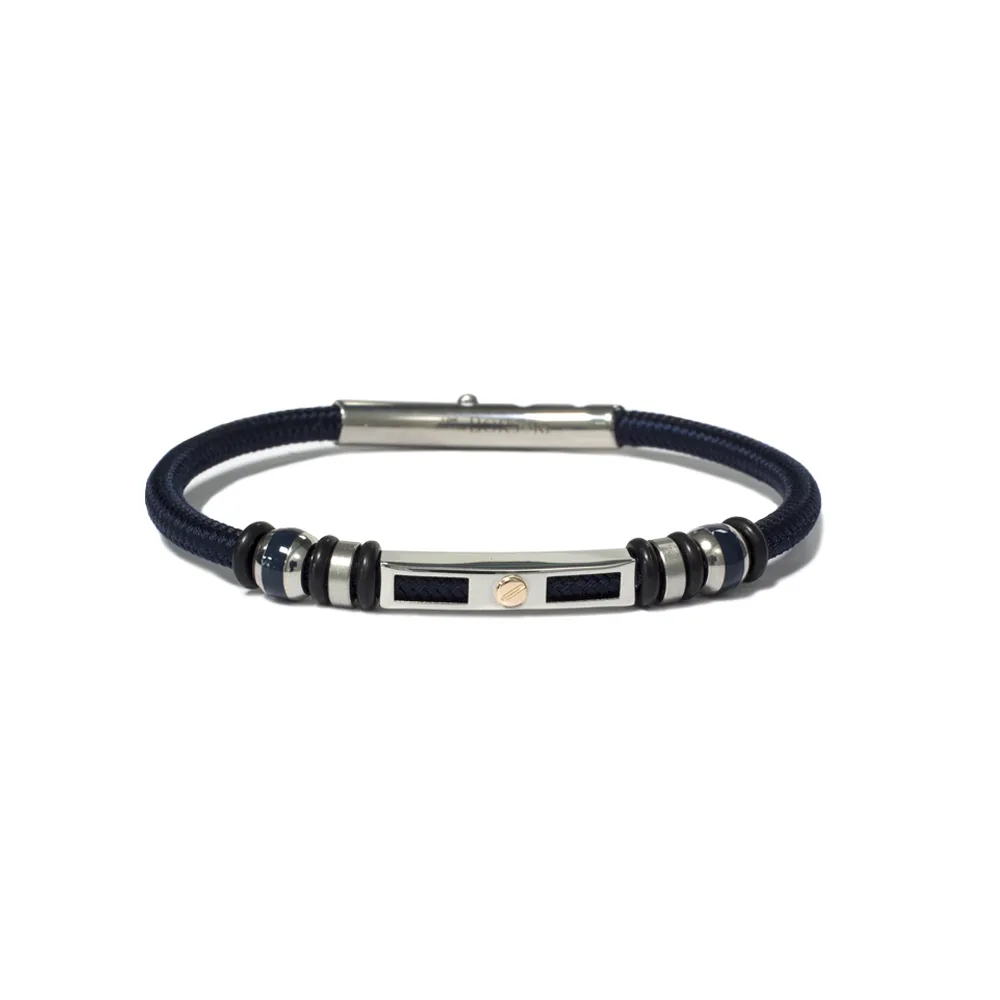 Bracciale Borsari Gioielli in corda nautica e vite in oro rosè 18KT