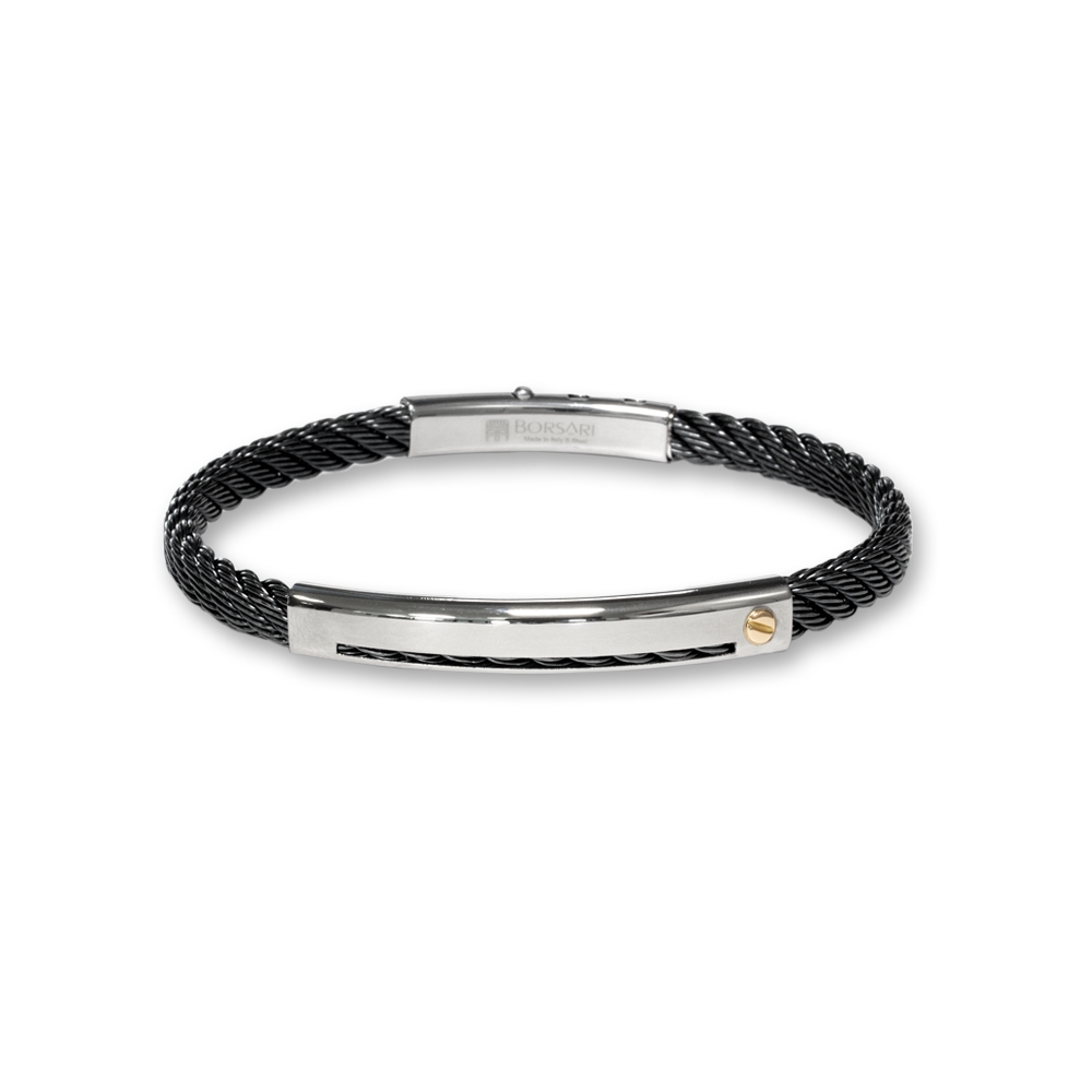 Bracciale Borsari Gioielli in acciaio 316L e vite in oro rosè 18KT
