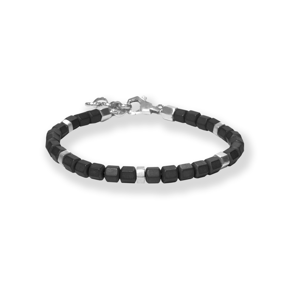 Bracciale Borsari Gioielli con elementi in argento 925% ed ematite