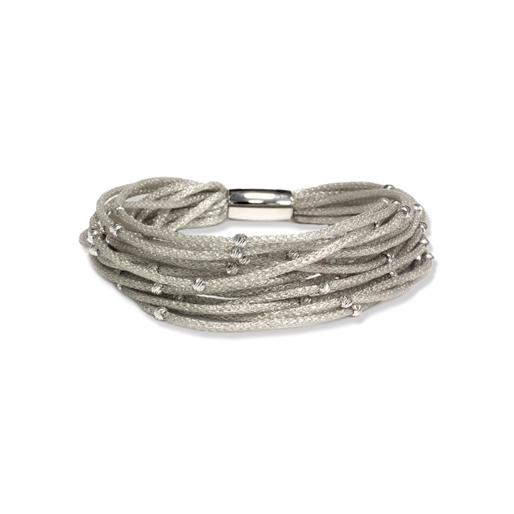 Bracciale Borsari Gioielli in argento e filato metallico smaltato