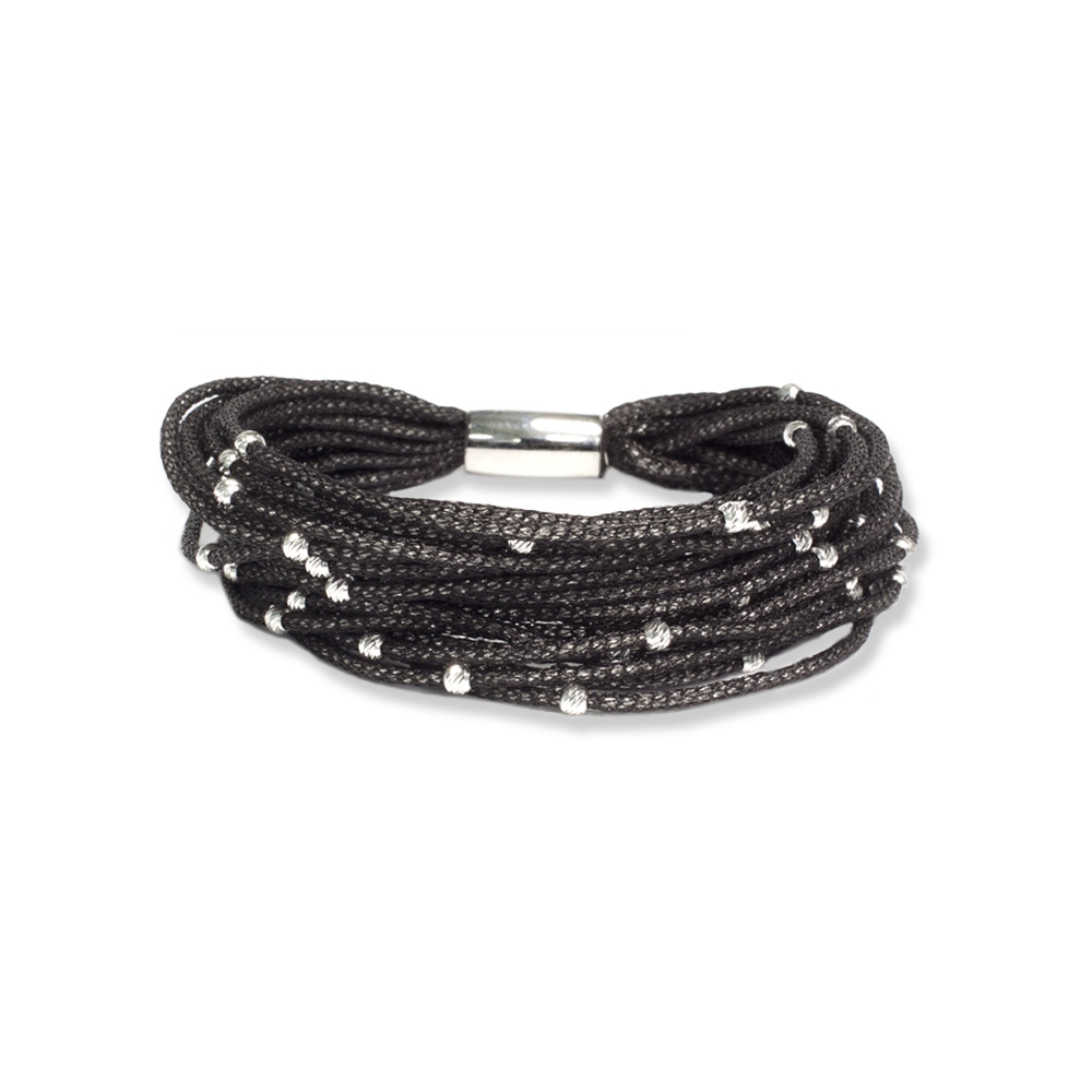 Bracciale Borsari Gioielli in argento e filato metallico smaltato