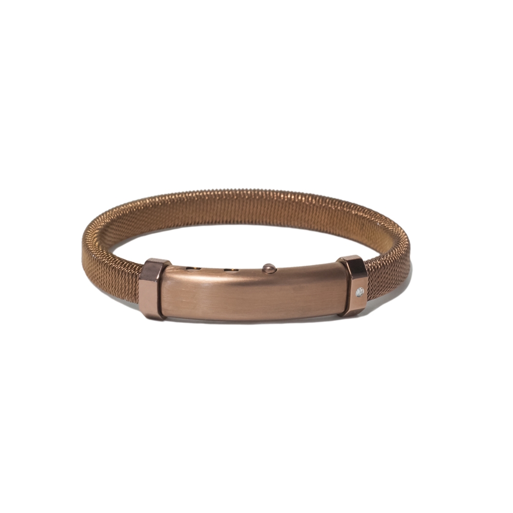 Bracciale Borsari Gioielli in acciaio 316L e diamante naturale