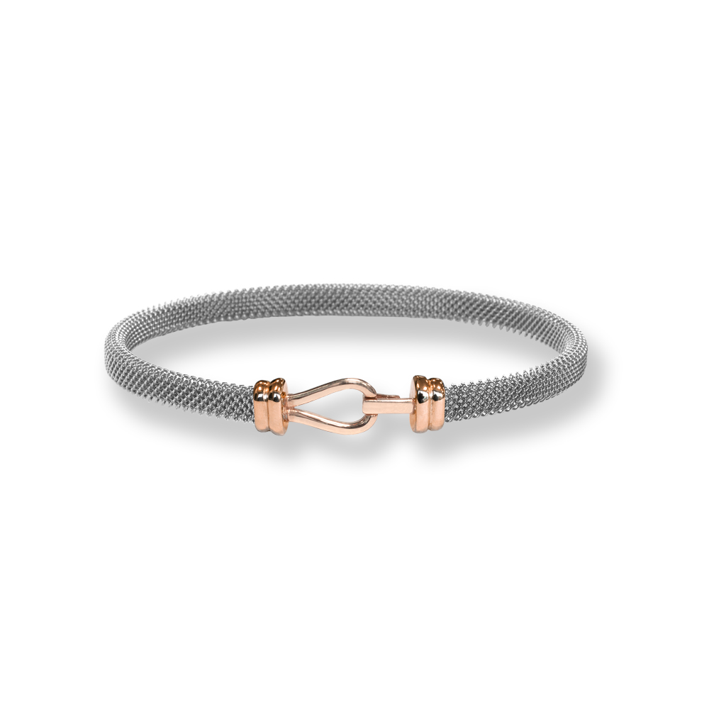 Bracciale Borsari Gioielli in acciaio e chiusura in argento 925%