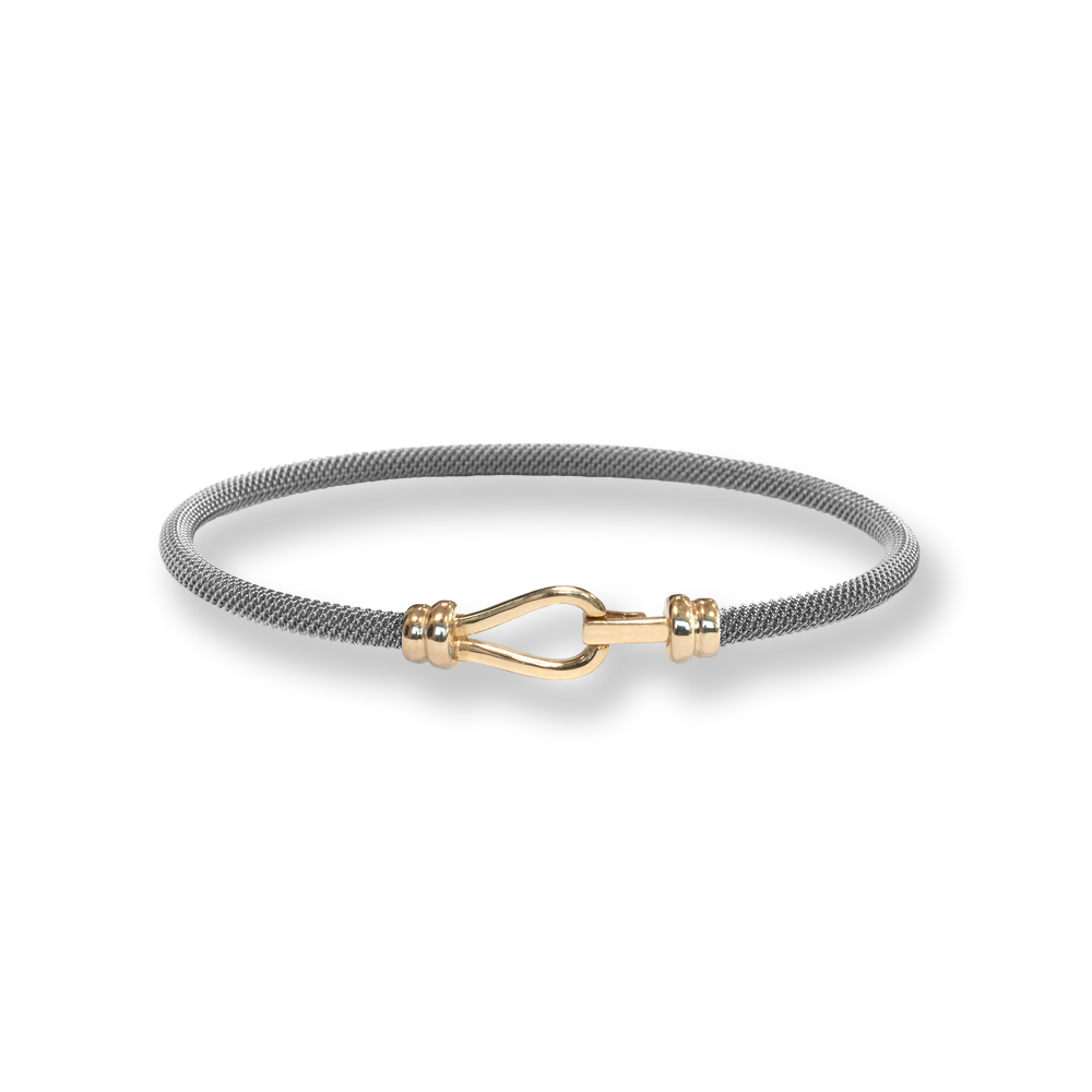 Bracciale Borsari Gioielli in acciaio e chiusura in argento 925%