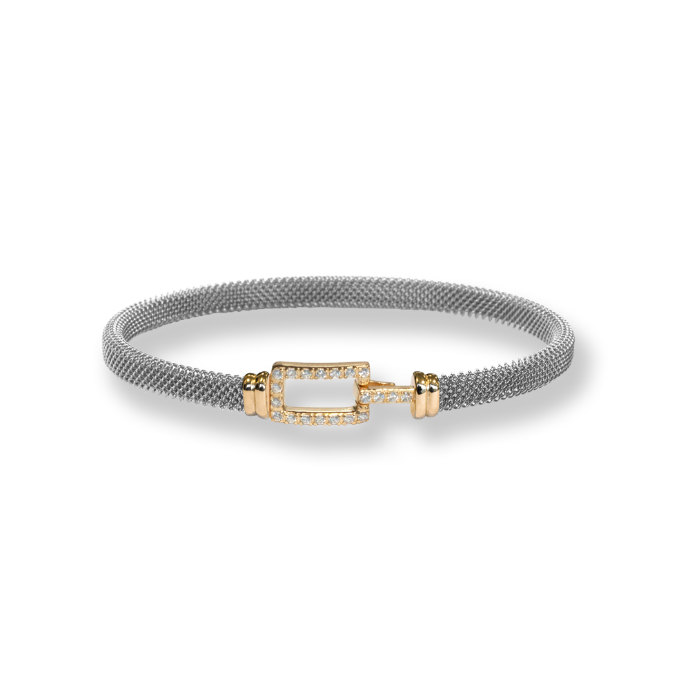 Bracciale Borsari Gioielli in acciaio e chiusura in argento 925%