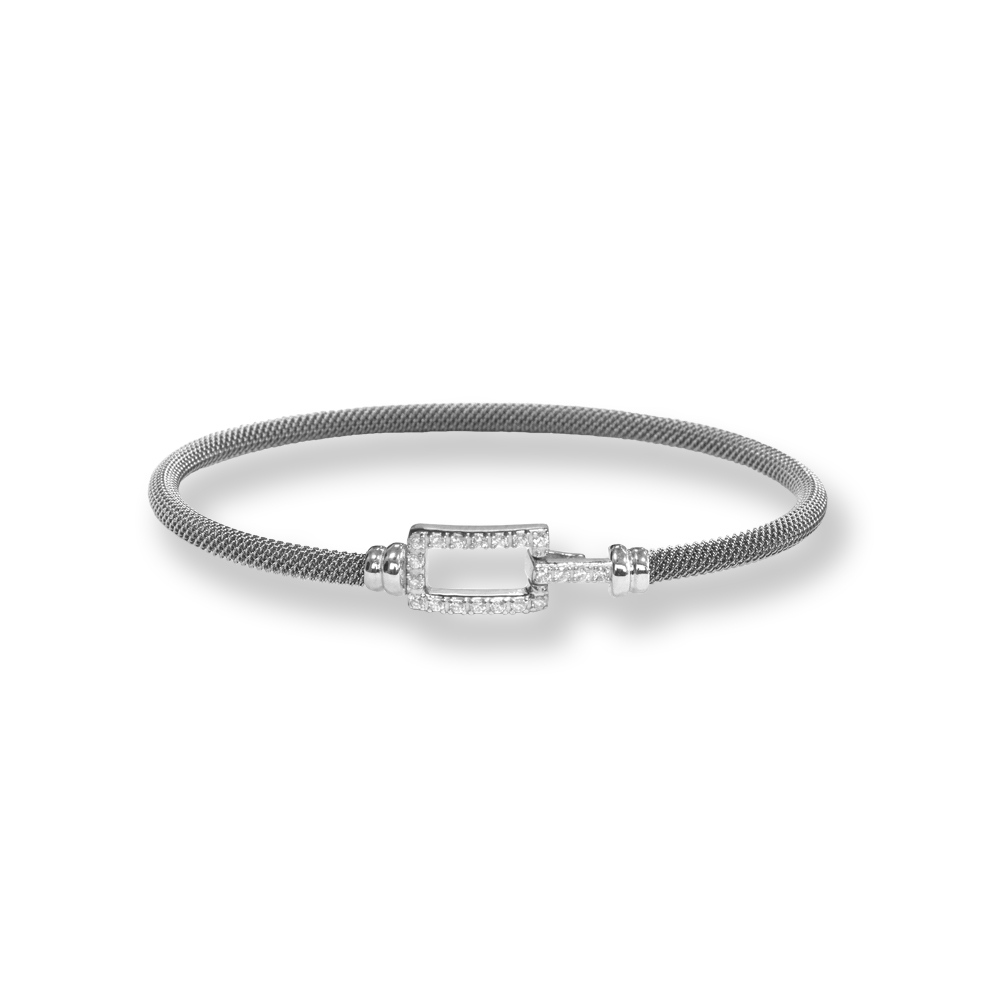 Bracciale Borsari Gioielli in acciaio e chiusura in argento 925%