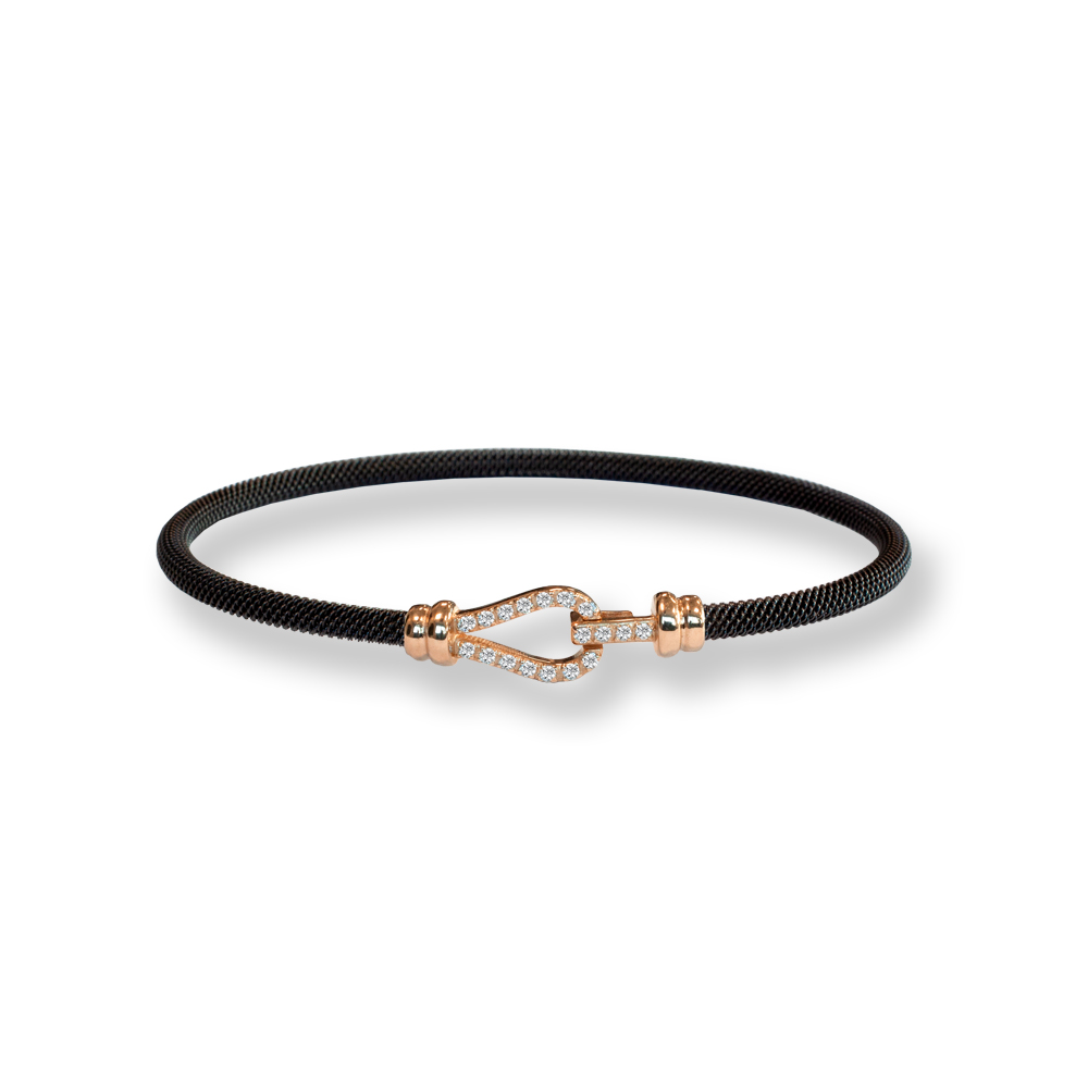 Bracciale Borsari Gioielli in acciaio e chiusura in argento 925%