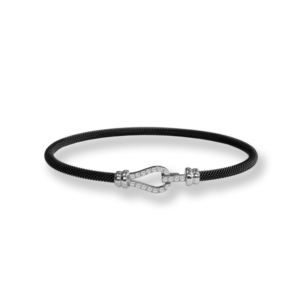 Bracciale Borsari Gioielli in acciaio e chiusura in argento 925%