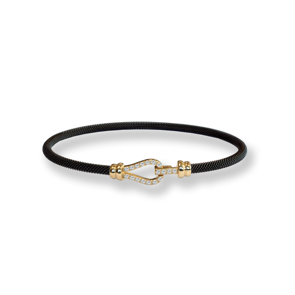 Bracciale Borsari Gioielli in acciaio e chiusura in argento 925%