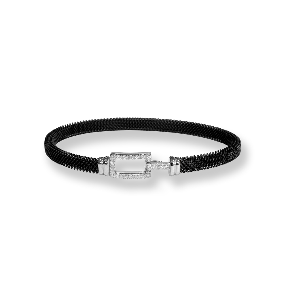 Bracciale Borsari Gioielli in acciaio e chiusura in argento 925%