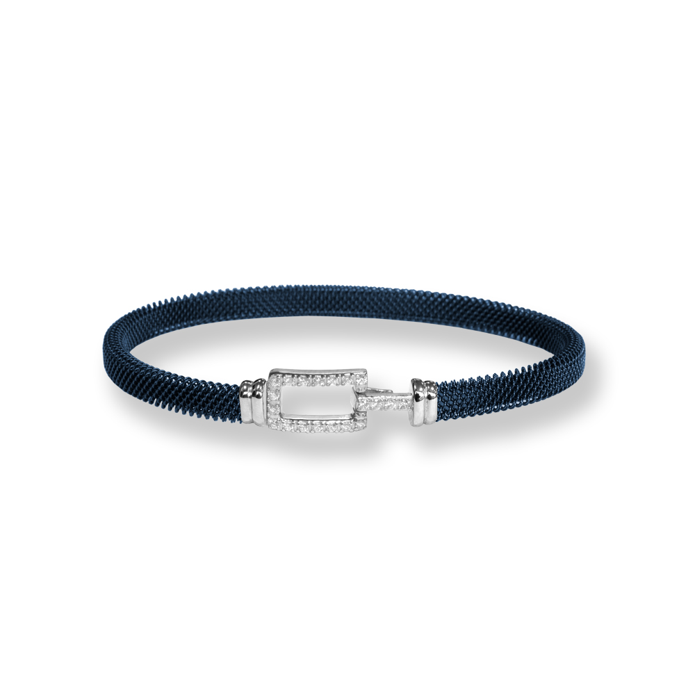 Bracciale Borsari Gioielli in acciaio e chiusura in argento 925%