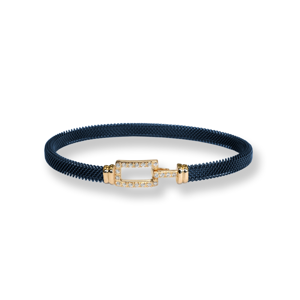 Bracciale Borsari Gioielli in acciaio e chiusura in argento 925%