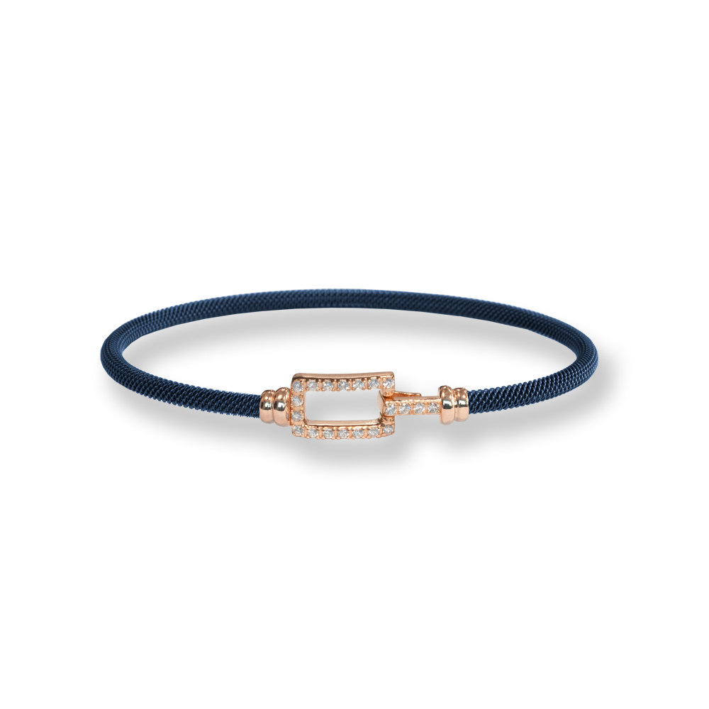 Bracciale Borsari Gioielli in acciaio e chiusura in argento 925%