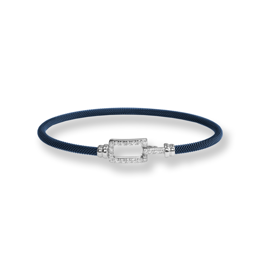 Bracciale Borsari Gioielli in acciaio e chiusura in argento 925%