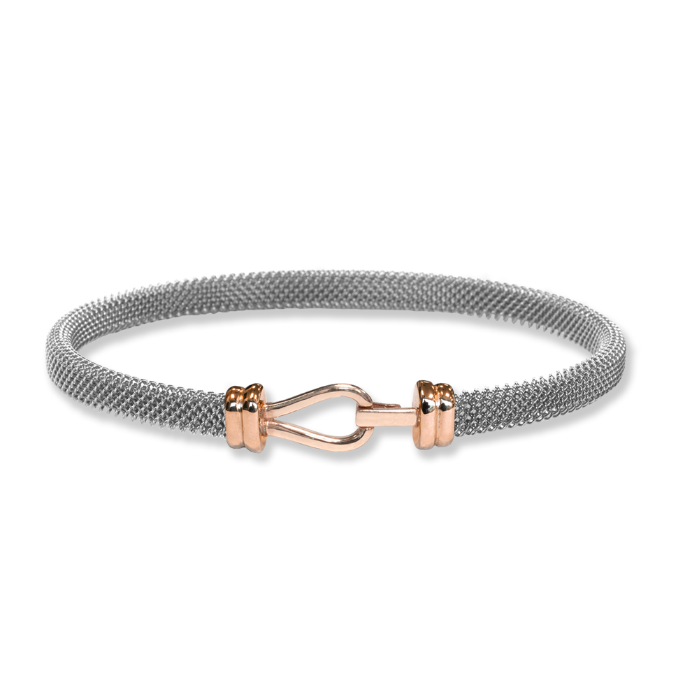 Bracciale Borsari Gioielli in acciaio e chiusura in oro 18KT