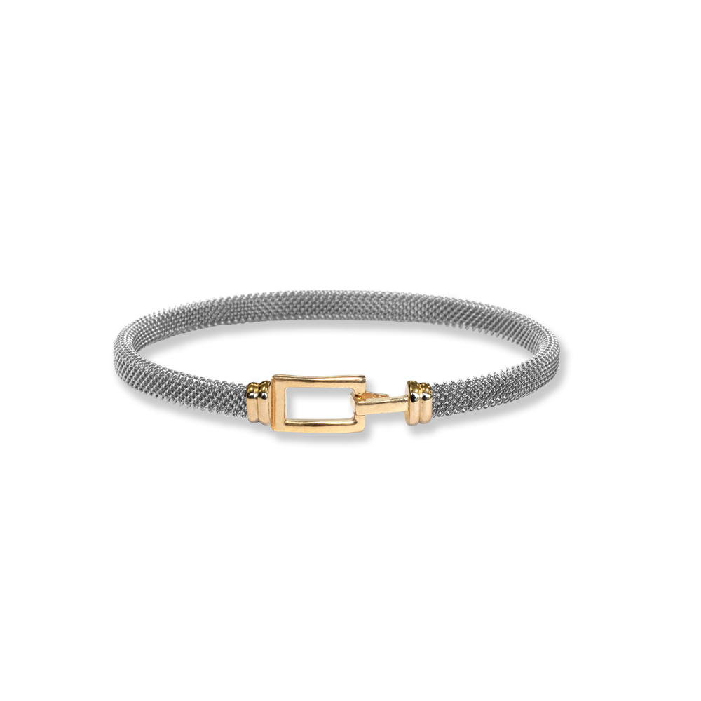 Bracciale Borsari Gioielli in acciaio e chiusura in oro 18KT