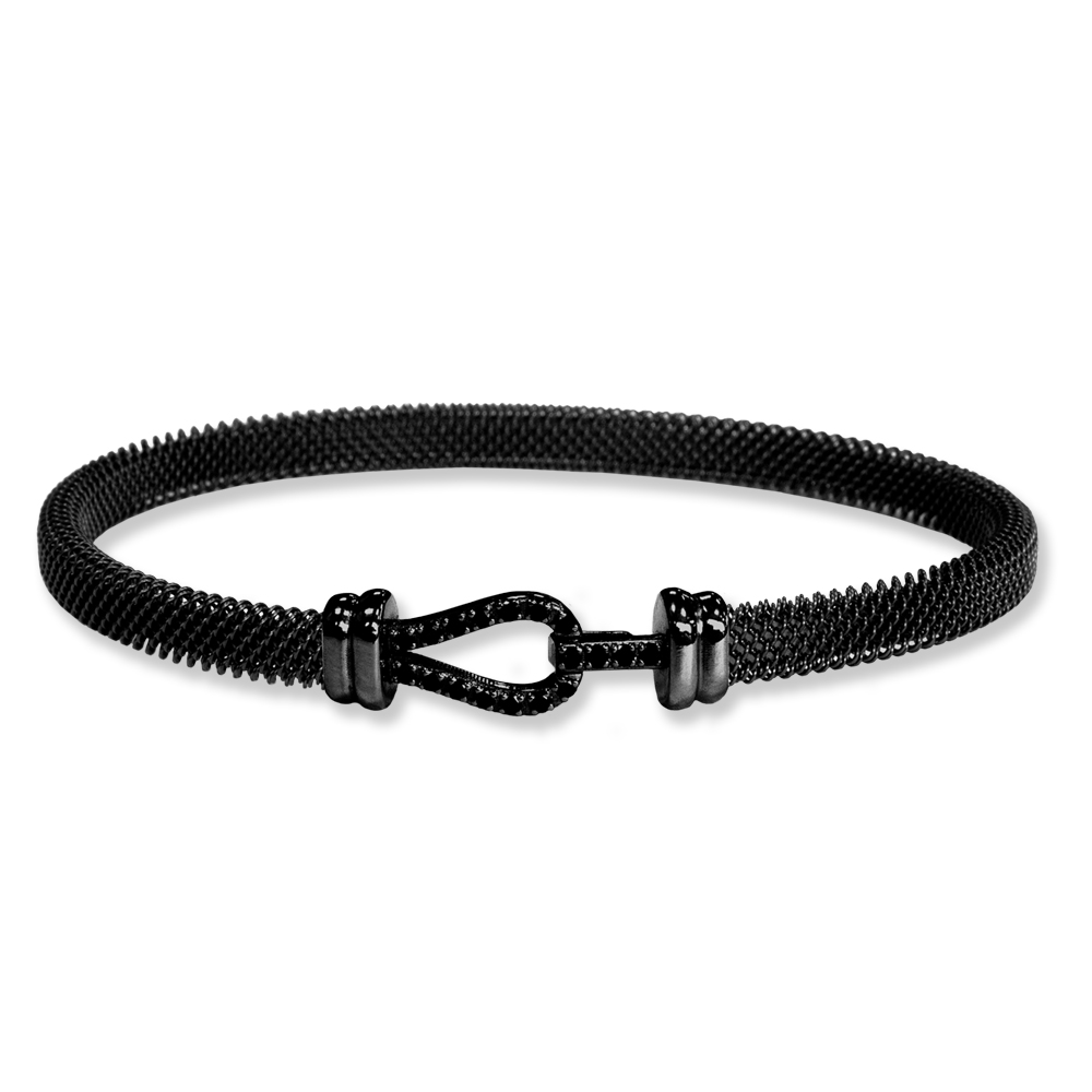 Bracciale Borsari Gioielli in acciaio e chiusura in oro 18KT