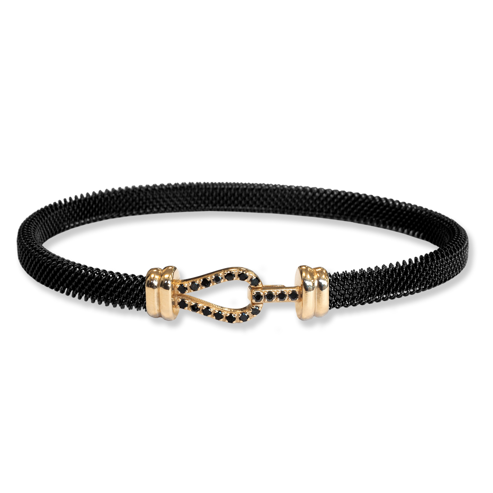 Bracciale Borsari Gioielli in acciaio e chiusura in oro 18KT