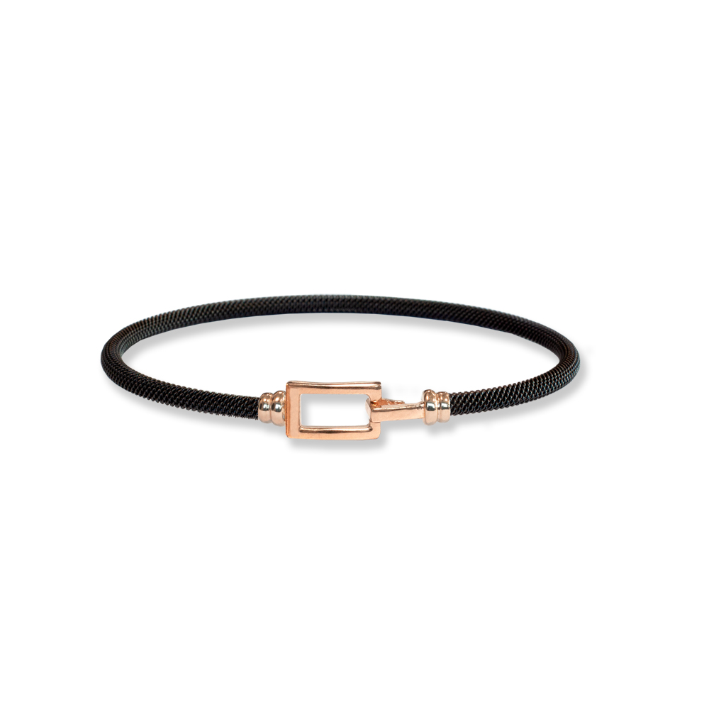 Bracciale Borsari Gioielli in acciaio e chiusura in oro 18KT