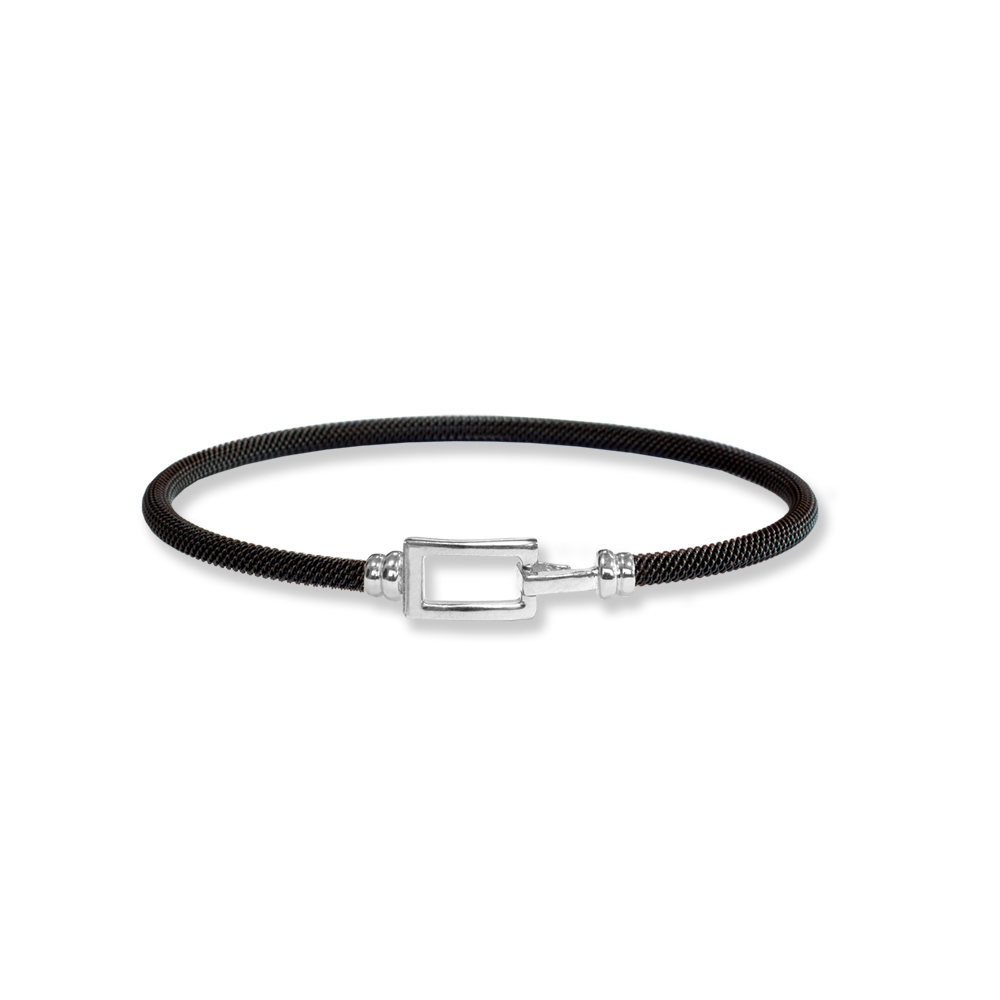 Bracciale Borsari Gioielli in acciaio e chiusura in oro 18KT