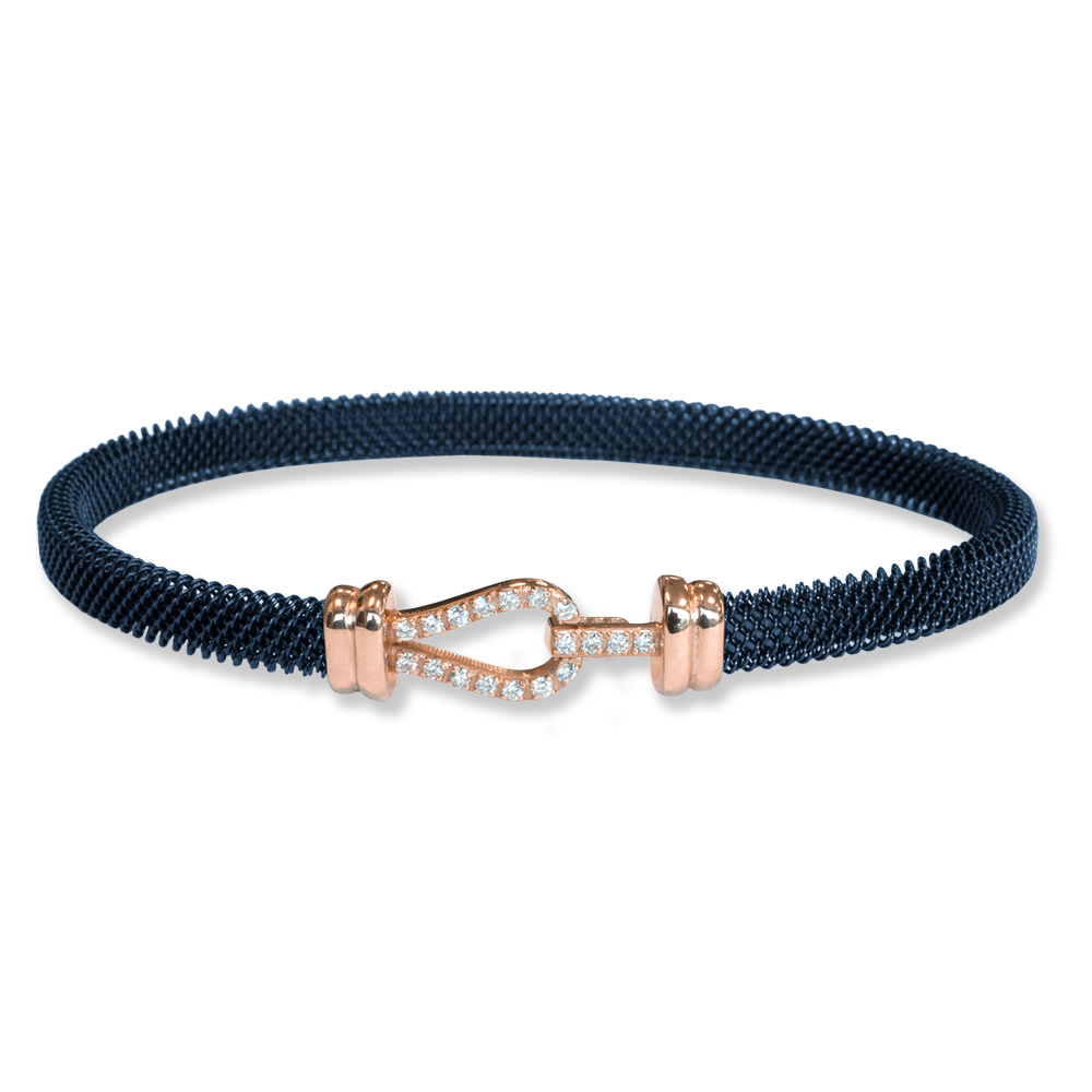 Bracciale Borsari Gioielli in acciaio e chiusura in oro 18KT