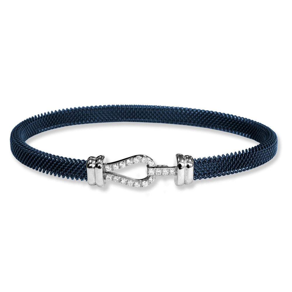 Bracciale Borsari Gioielli in acciaio e chiusura in oro 18KT