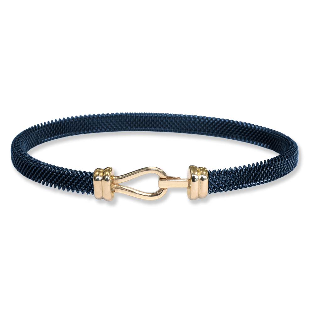 Bracciale Borsari Gioielli in acciaio e chiusura in oro 18KT