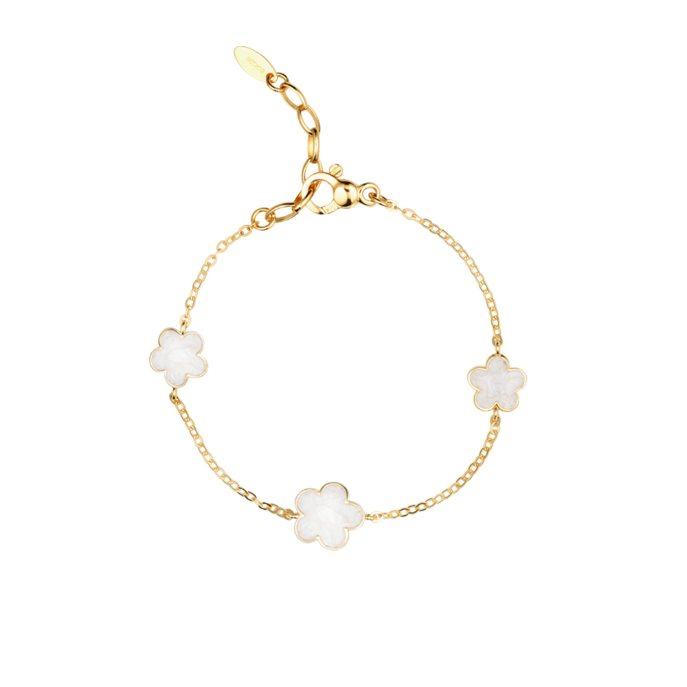 Bracciale Borsari Gioielli in argento 925% placcato oro giallo con smalti