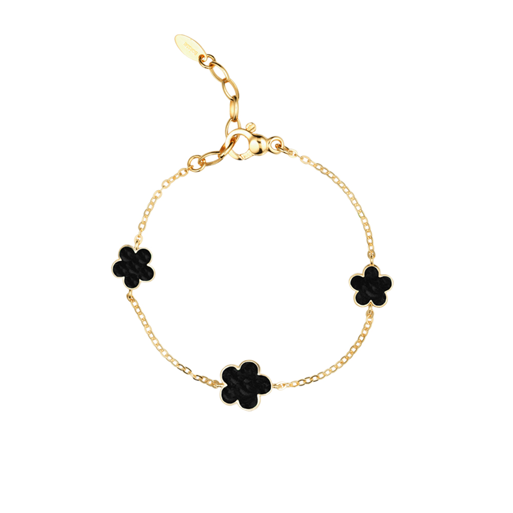 Bracciale Borsari Gioielli in argento 925% placcato oro giallo con smalti