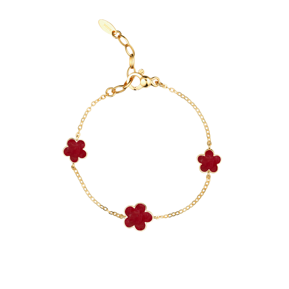 Bracciale Borsari Gioielli in argento 925% placcato oro giallo con smalti