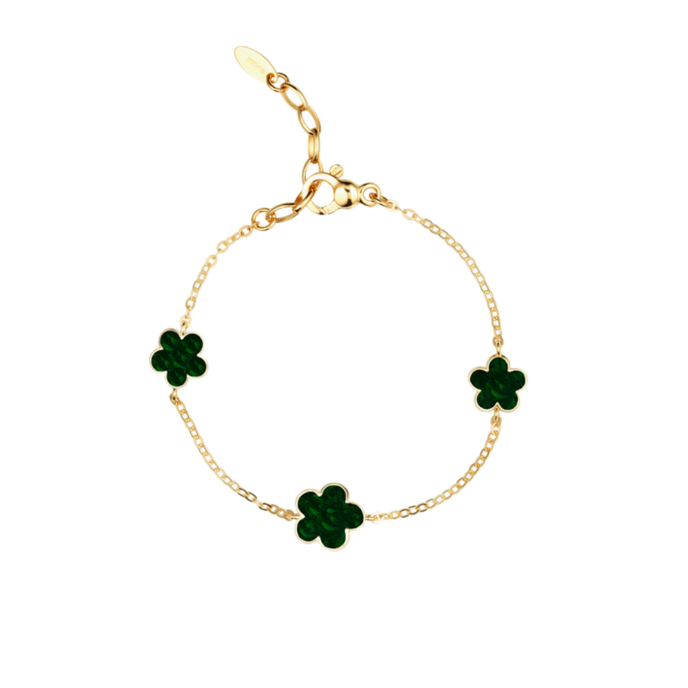 Bracciale Borsari Gioielli in argento 925% placcato oro giallo con smalti