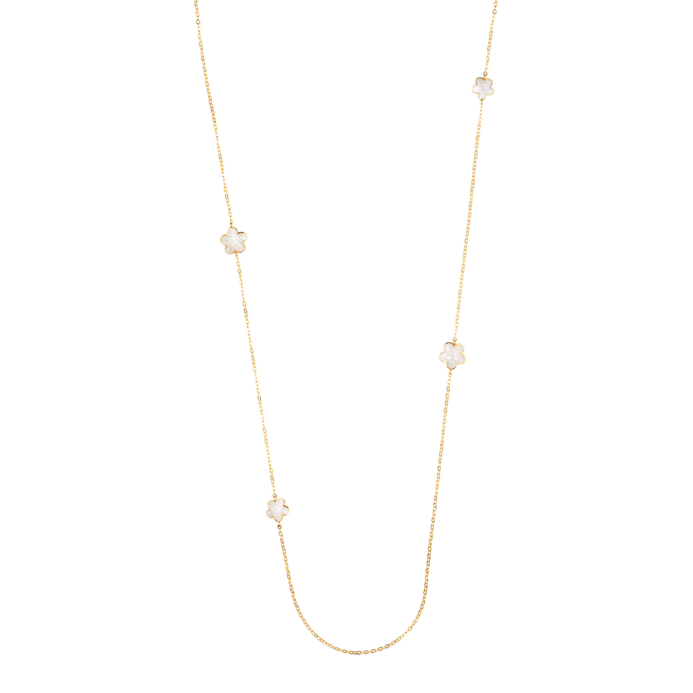 Collana Chanel Borsari Gioielli in argento 925% placcato oro giallo con smalti