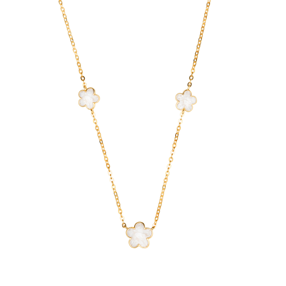 Girocollo Borsari Gioielli in argento 925% placcato oro giallo con smalti