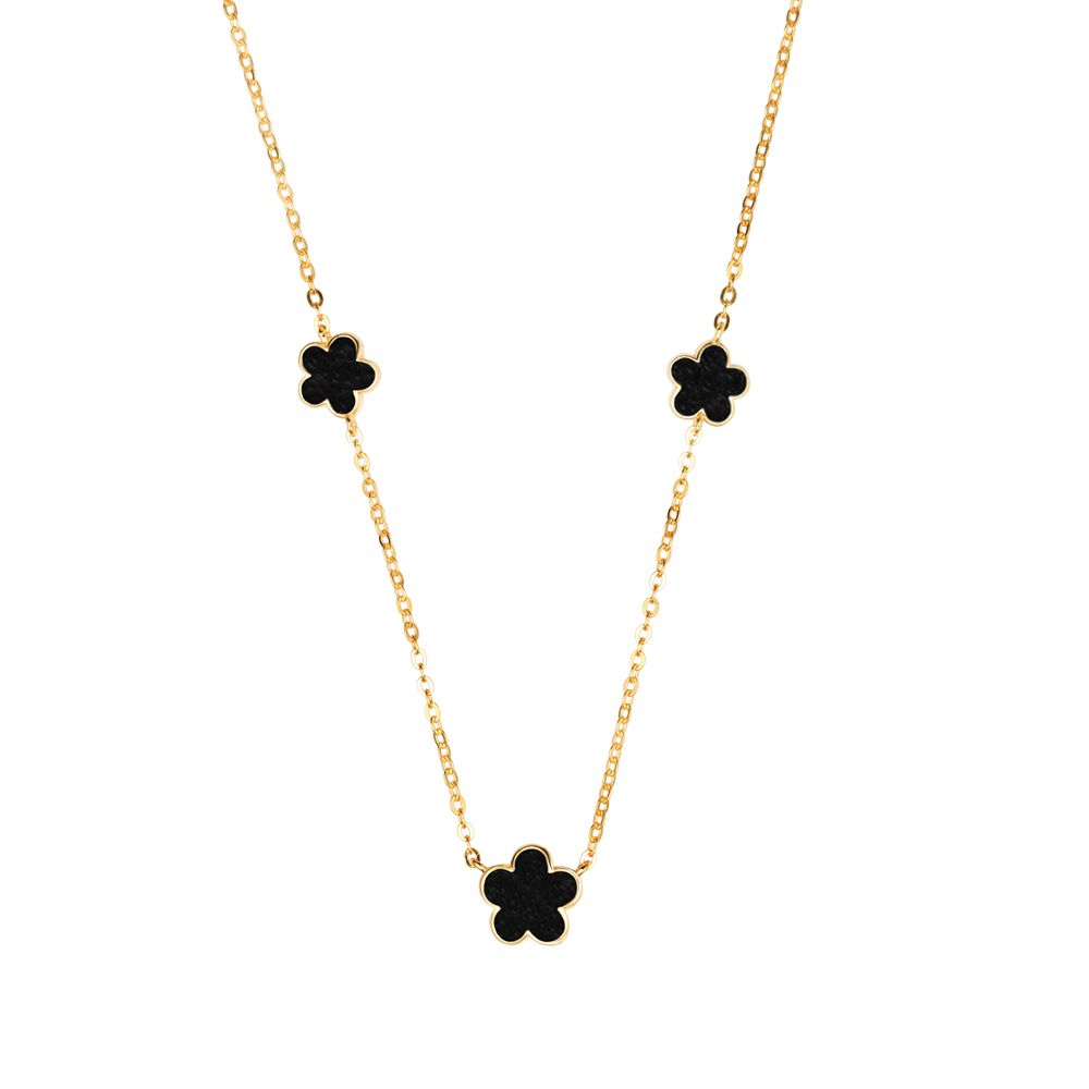 Girocollo Borsari Gioielli in argento 925% placcato oro giallo con smalti