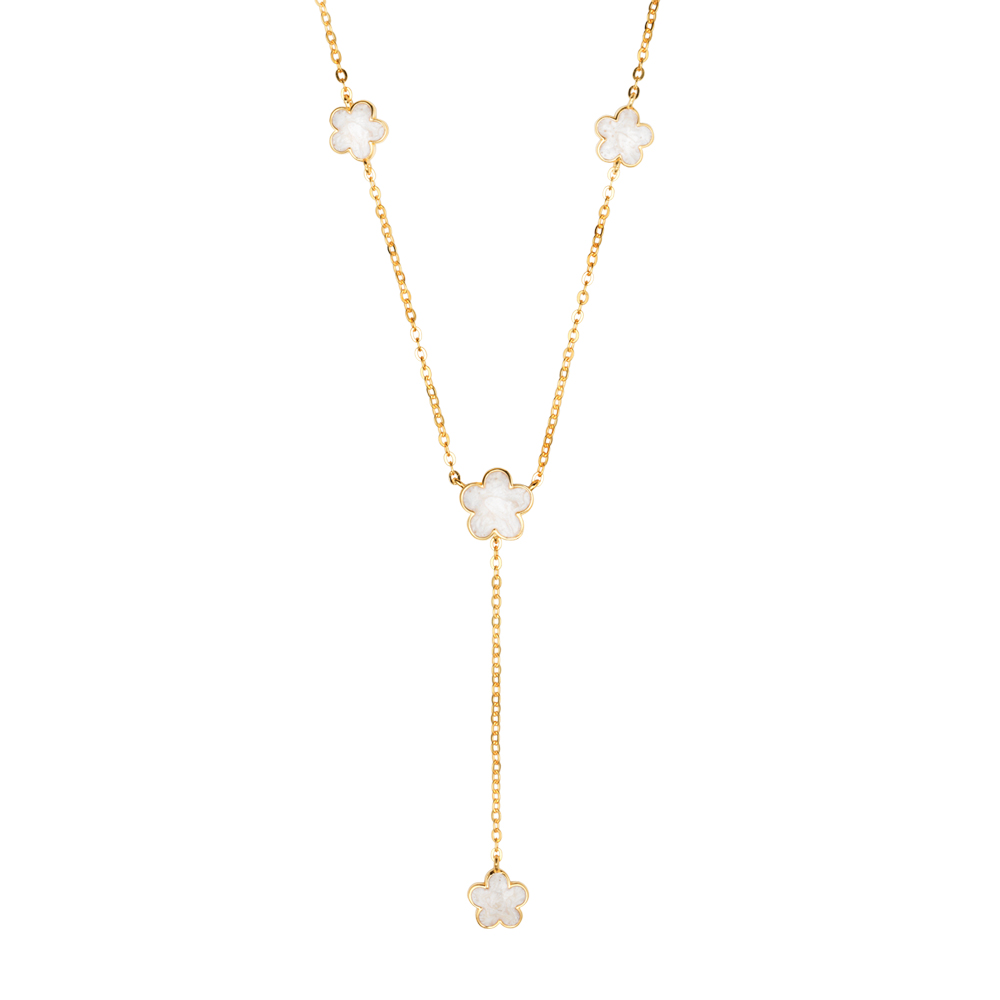 Girocollo con pendente Borsari Gioielli in argento 925% placcato oro giallo con smalti