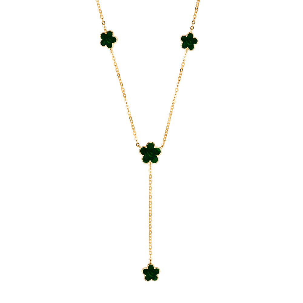 Girocollo con pendente Borsari Gioielli in argento 925% placcato oro giallo con smalti