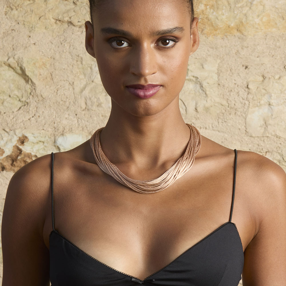 Collana girocollo  Borsari Gioielli in filato metallico