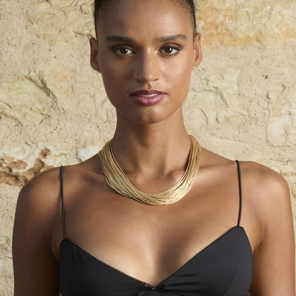 Collana girocollo Borsari Gioielli in filato metallico