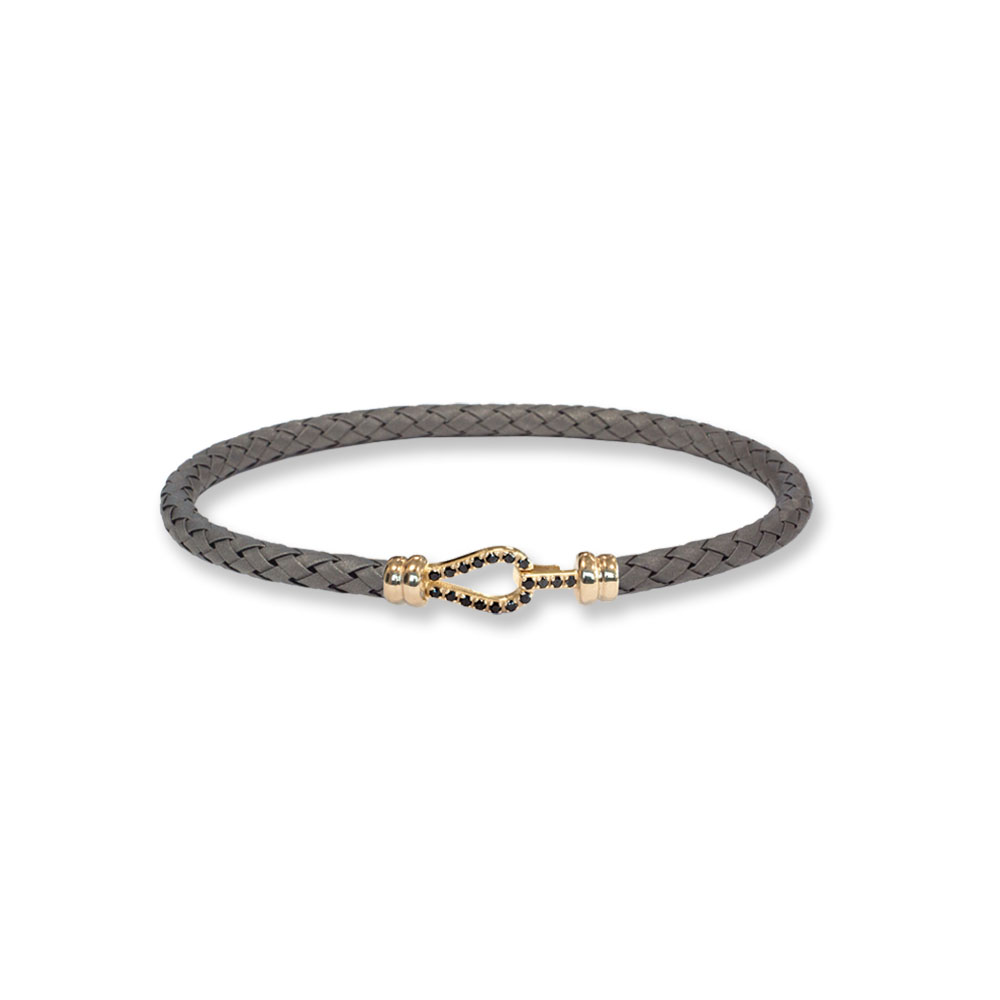 Bracciale Borsari Gioielli in titanio e chiusura in oro 18KT