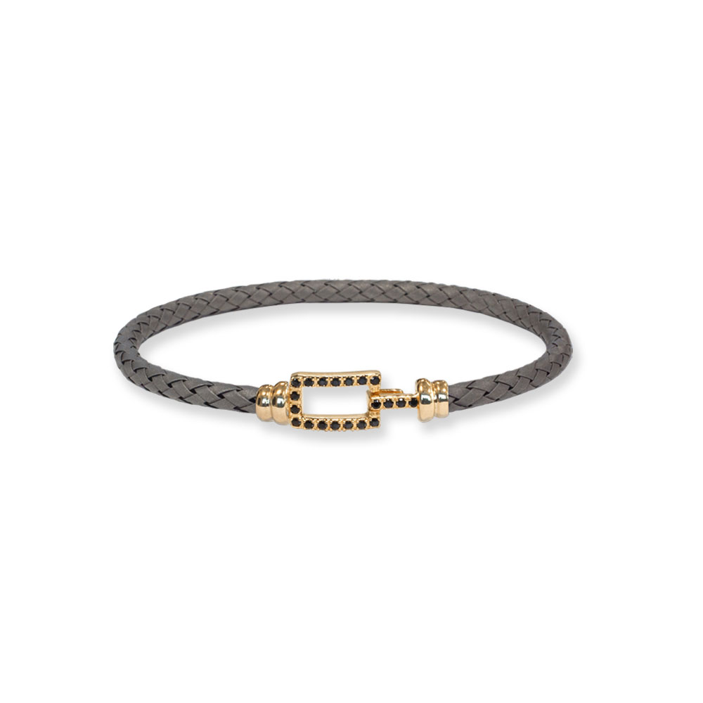 Bracciale Borsari Gioielli in titanio e chiusura in oro 18KT