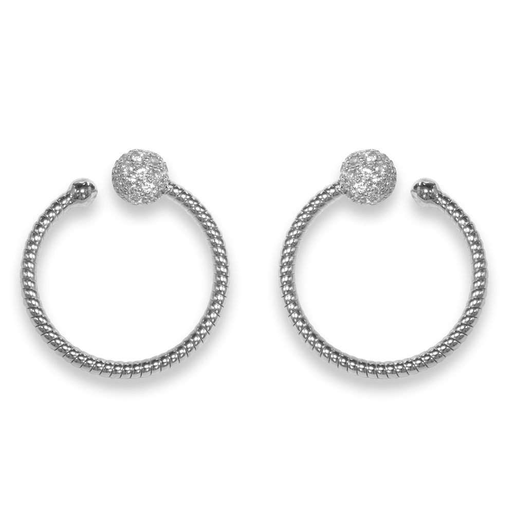 Orecchini Borsari Gioielli in argento 925% e cubic zirconia