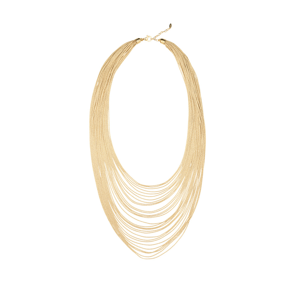 Collana scalare  Borsari Gioielli in filato metallico