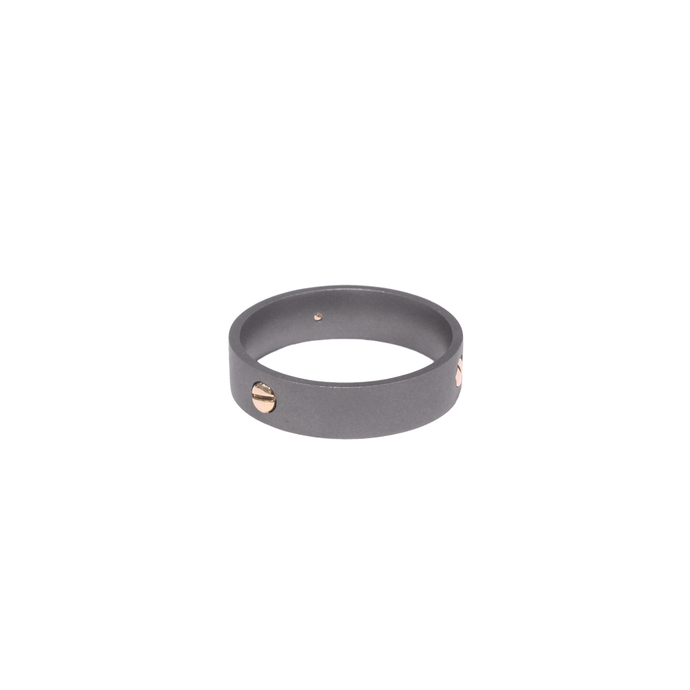 Anello Borsari Gioielli in titanio e oro