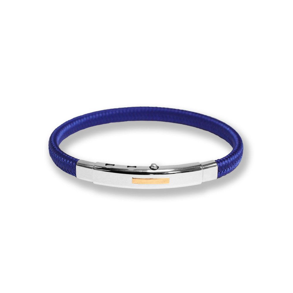 Bracciale Borsari Gioielli in poliestere e targa in oro rosè 18kt