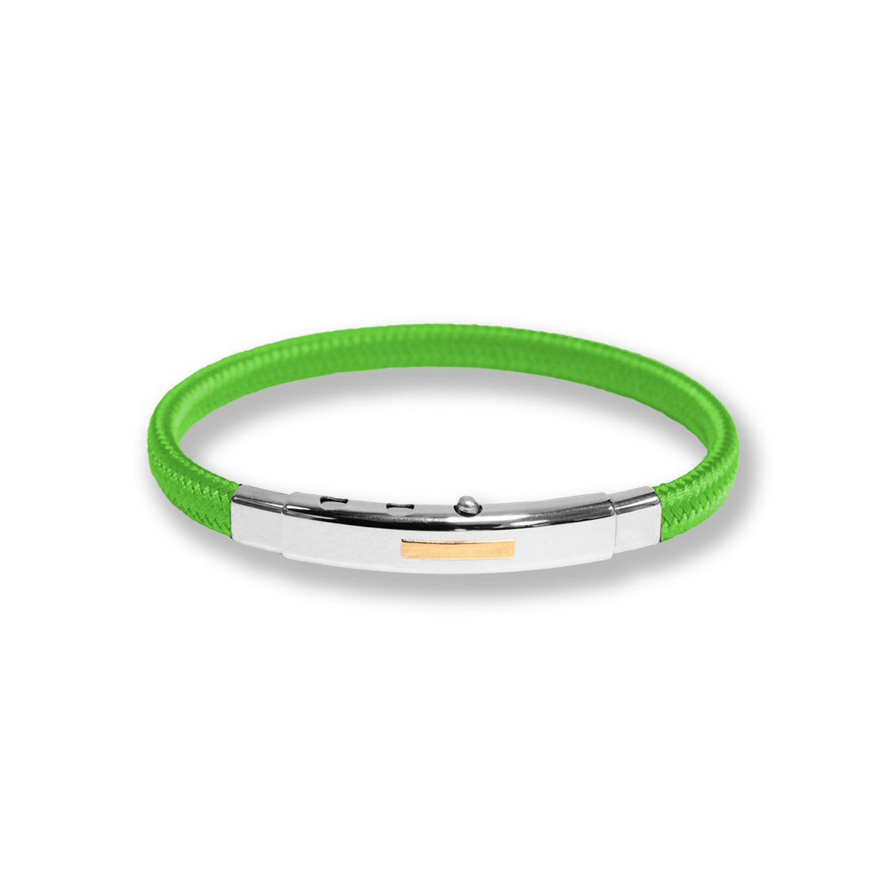 Bracciale Borsari Gioielli in poliestere e targa in oro rosè 18kt