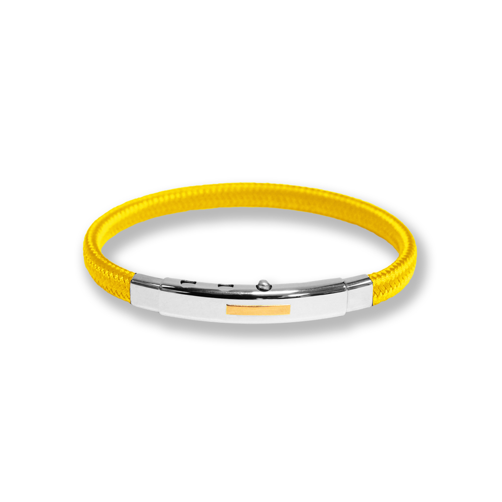 Bracciale Borsari Gioielli in poliestere e targa in oro rosè 18kt