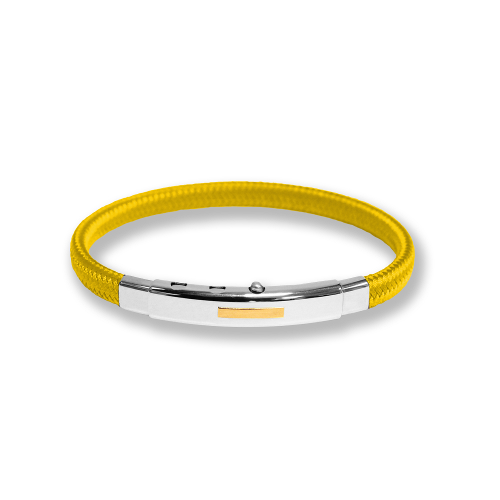Bracciale Borsari Gioielli in poliestere e targa in oro rosè 18kt
